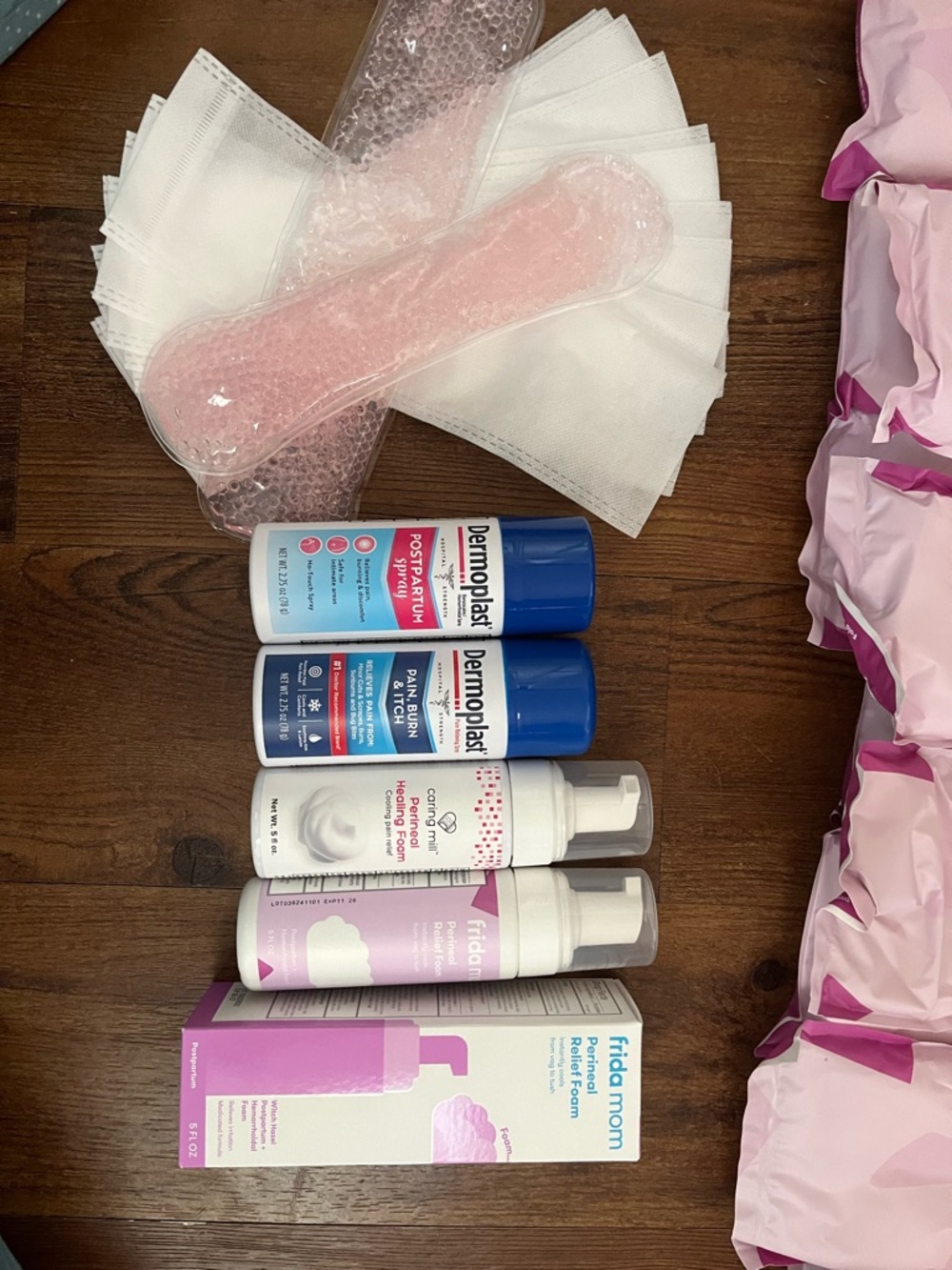 NEW Frida Mom Postpartum Recovery Bundle, Dermoplast, Tucks, Peri Bottle